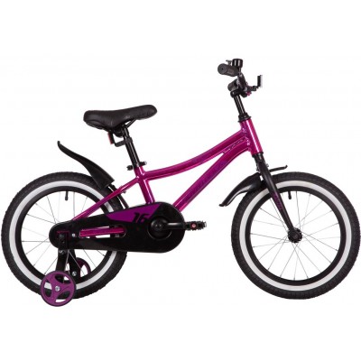 Велосипед NOVATRACK 16" KATRINA алюм., розовый металлик, полная защ.цепи, ножн.тормоз, короткие крыл (167AKATRINA.GPN22)
