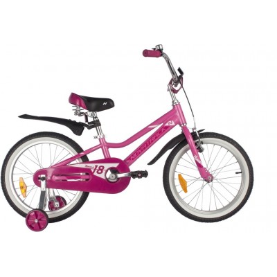 Велосипед NOVATRACK 18" NOVARA алюм., розовый, пер.руч., зад.нож. тормоз, короткие крылья, полная за (185ANOVARA.PN22)