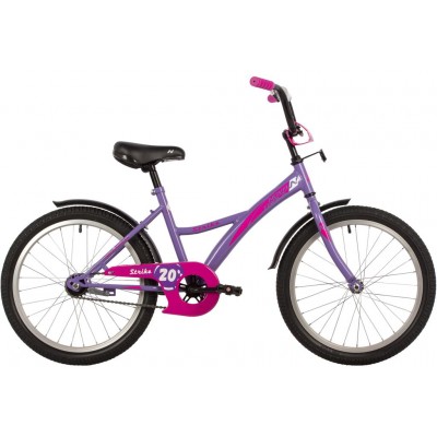 Велосипед NOVATRACK 20" STRIKE фиолетовый, тормоз нож, крылья корот, защита А-тип (203STRIKE.VL22)