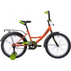 Велосипед NOVATRACK 20", VECTOR, оранжевый, защита А-тип, тормоз нож., крылья и багажник чёрн. (203VECTOR.OR9)