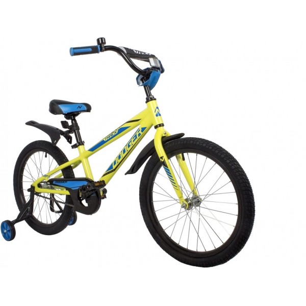 Велосипед NOVATRACK 18" DODGER алюм., зелёный, тормоз нож, короткие крылья, защита цепи А-тип (205ADODGER.GN22)