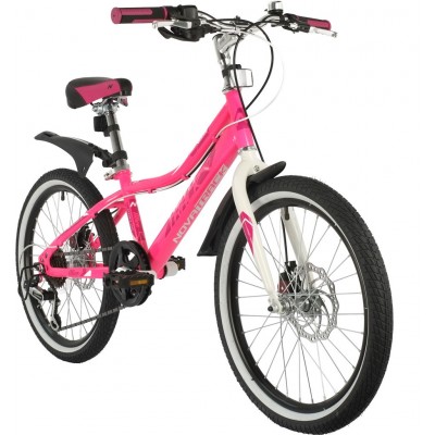 Велосипед NOVATRACK 20" ALICE 6.D розовый,  стальная рама, 6 скор., Shimano TY21/Microshift TS38, дисков (20SH6D.ALICE.PN21)