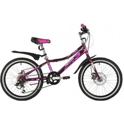 Велосипед NOVATRACK 20" ALICE 6.D пурпурный,  стальная рама, 6 скор., Shimano TY21/Microshift TS38, диск (20SH6D.ALICE.PR21)