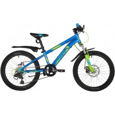 Велосипед NOVATRACK 20" POINTER 6.D синий,  сталь, 6 скор., Shimano TY21/Microshift TS38, дисков (20SH6D.POINTER.BL21)