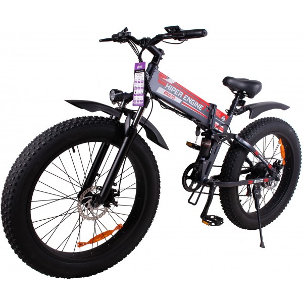 Электровелосипед Hiper Engine FAT BX670 2022 (серый космос)