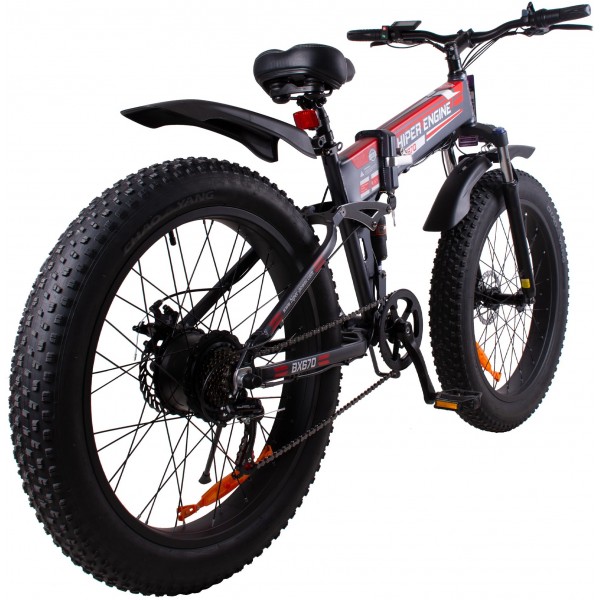Электровелосипед Hiper Engine FAT BX670 2022 (серый космос)