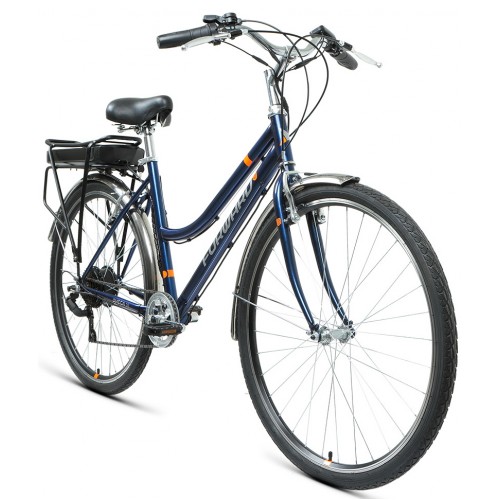 Электровелосипед Forward Omega 28 250w 2021 темно-синий
