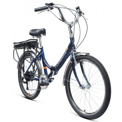 Электровелосипед Forward Riviera 24 E-250 2022 темно-синий