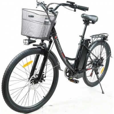 Электровелосипед SameBike Venture черный/серебристый