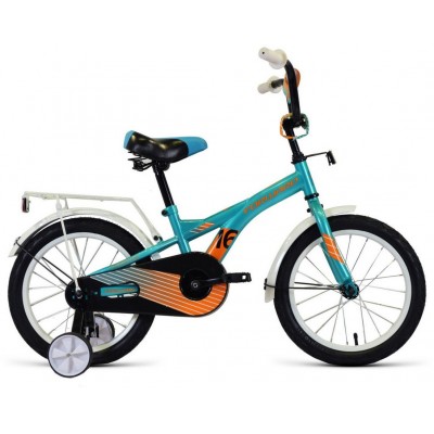 Детский велосипед Forward CROCKY 16 ( рост) бирюзовый/оранжевый 2022 год (IBK22FW16211)