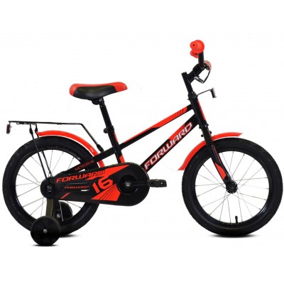 Детский велосипед Forward METEOR 16 (10.5" рост) черный/красный 2021 год