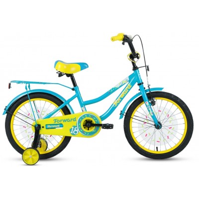 Детский велосипед Forward FUNKY 18 ( рост) бирюзовый/желтый 2022 год (IBK22FW18237)