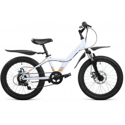 Детский велосипед хардтейл  Forward DAKOTA 20 2.0 D (10.5" рост) белый/оранжевый 2022 год (RBK22FW20587)