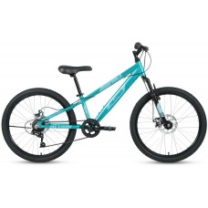 Горный велосипед хардтейл  Altair AL 24 D (12" рост) бирюзовый/зеленый 2021 год (RBKT1J347004)