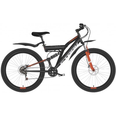 Велосипед Stark22 Jumper FS 27.1 D чёрный/оранжевый 16