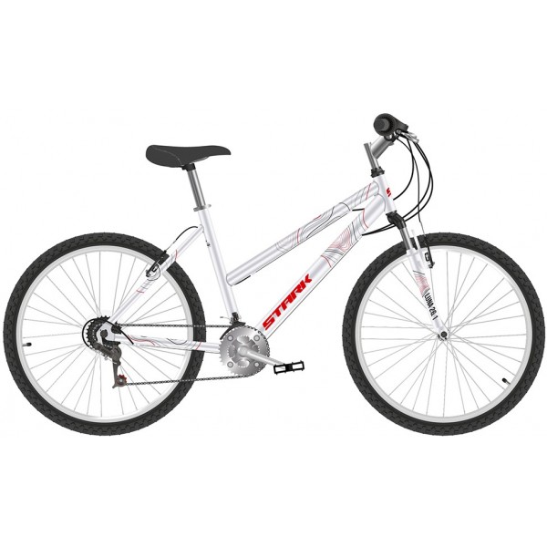 Кросс-кантри фитнес STARK Luna 26.1 V (18" рост) белый/красный 2022 год