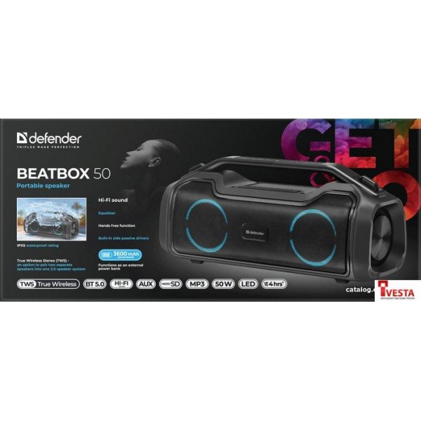 Беспроводная колонка Defender Beatbox 50