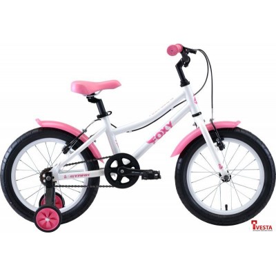 Детские велосипеды Stark Foxy 16 girl (белый/розовый, 2020)