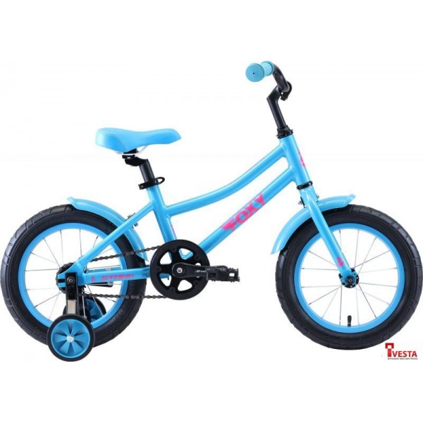 Детские велосипеды Stark Foxy 14 girl (бирюзовый/розовый, 2020)