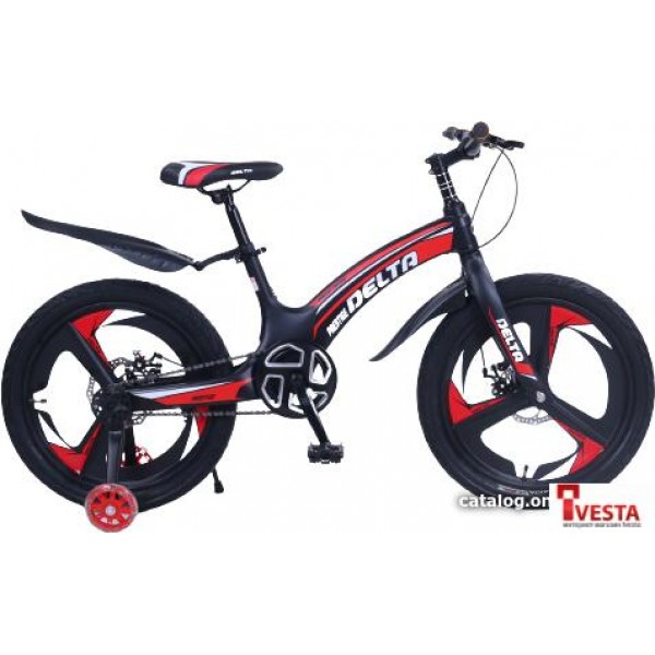 Детские велосипеды Delta Prestige Maxx D 20 2022 (черный/красный, литые диски)