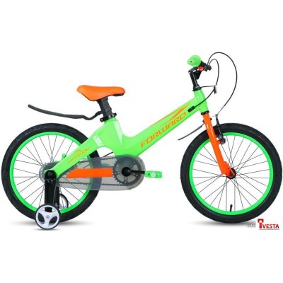 Детские велосипеды Forward Cosmo 16 2.0 2021 (салатовый/оранжевый)