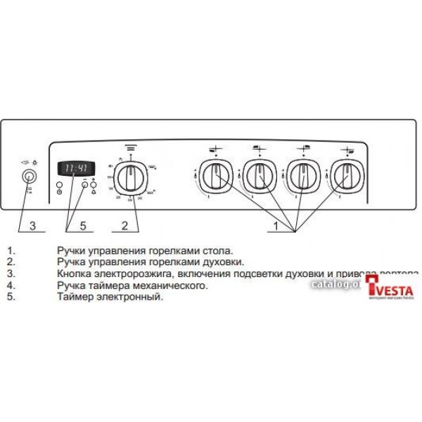 Кухонная плита GEFEST 5100-03 0001 (чугунные решетки)