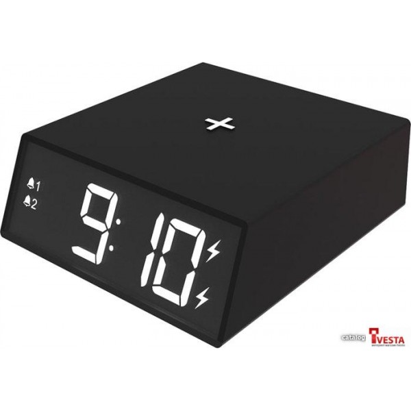 Настольные часы с беспроводной зарядкой Ritmix RRC-910Qi