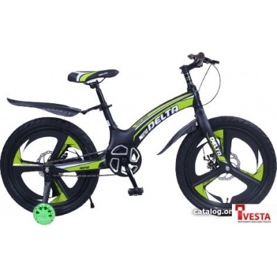 Велосипед Delta Prestige Maxx D 20 2022 (черный/зеленый, литые диски)