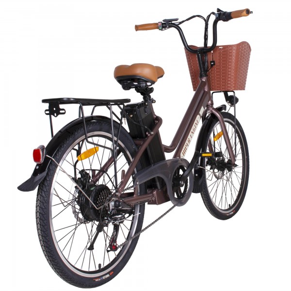 Электровелосипед HIPER Engine B62 (2021) коричневый/металик