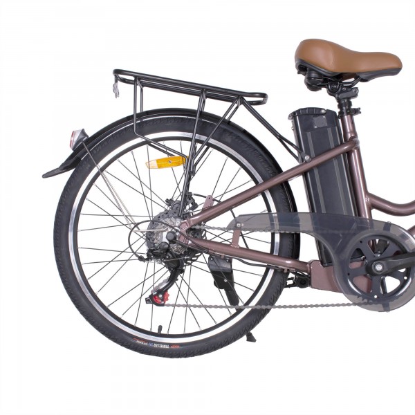 Электровелосипед HIPER Engine B62 (2021) коричневый/металик