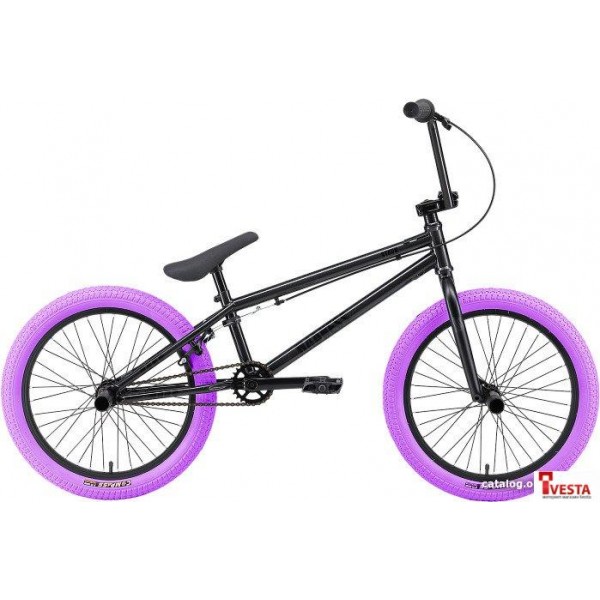 Велосипед Stark Madness BMX 4 2024 (серо-фиолетовый/черный/фиолетовый)