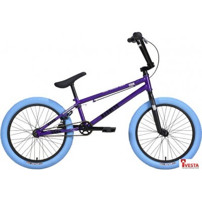 Велосипед Stark Madness BMX 4 2024 (серо-фиолетовый/черный/синий)