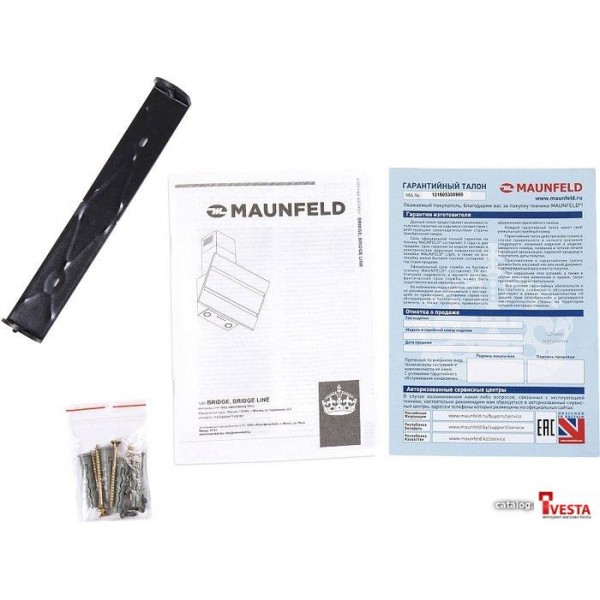 Кухонная вытяжка MAUNFELD Bridge 60 (нержавеющая сталь/черное стекло)