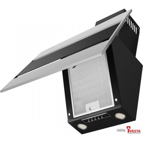 Кухонная вытяжка MAUNFELD Bridge 60 (нержавеющая сталь/черное стекло)