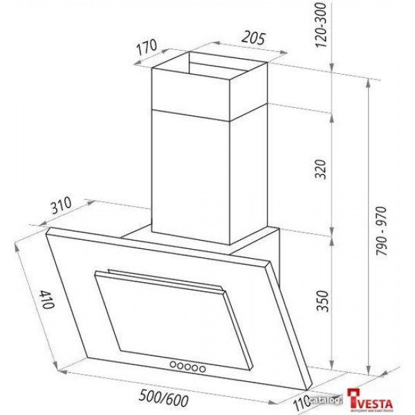 Кухонная вытяжка MAUNFELD Tower C 60 (белый)