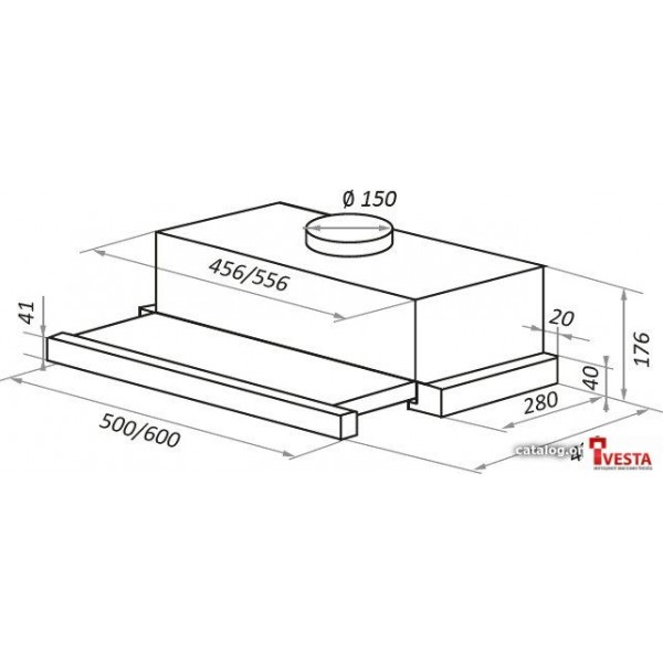 Кухонная вытяжка MAUNFELD VS Fast 50 (белый)